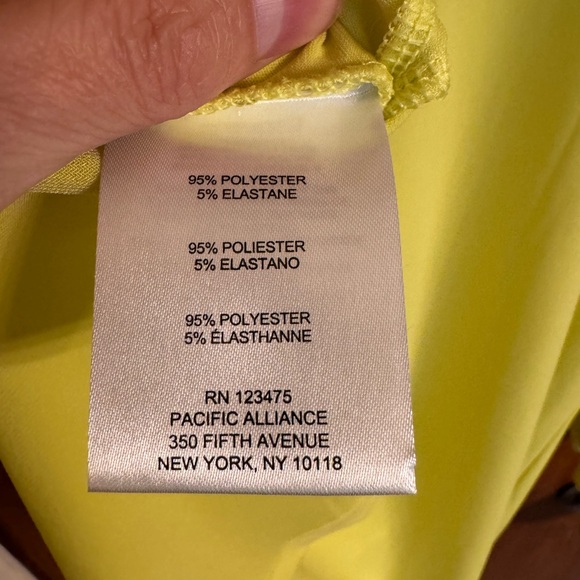 EUC women’s size XL fluorescent yellow 3/4 sleeve tunic by Ellen Tracy - Picture 4 of 13